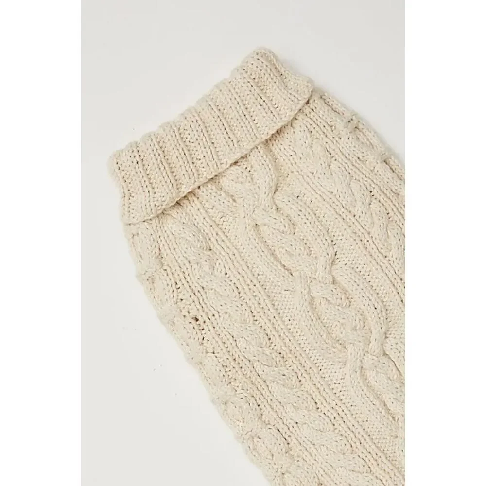 New Free People x French Knot Cable Knit Dog Sweater Size L